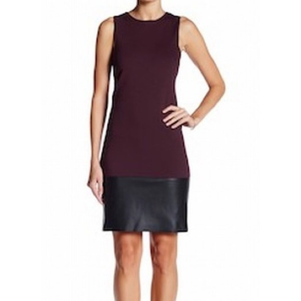 Love...Ady shift cocktail dress faux leather